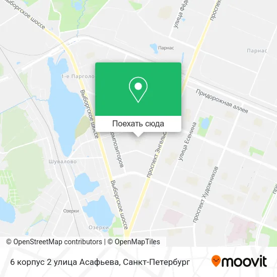 Карта 6 корпус 2 улица Асафьева