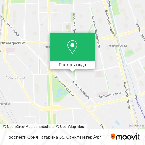 Карта Проспект Юрия Гагарина 65