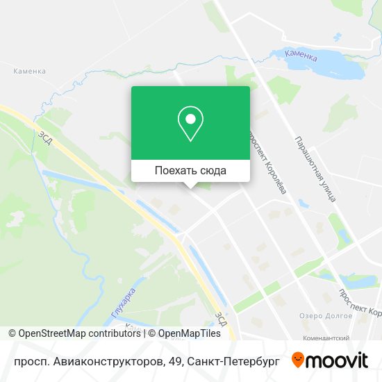Карта просп. Авиаконструкторов, 49