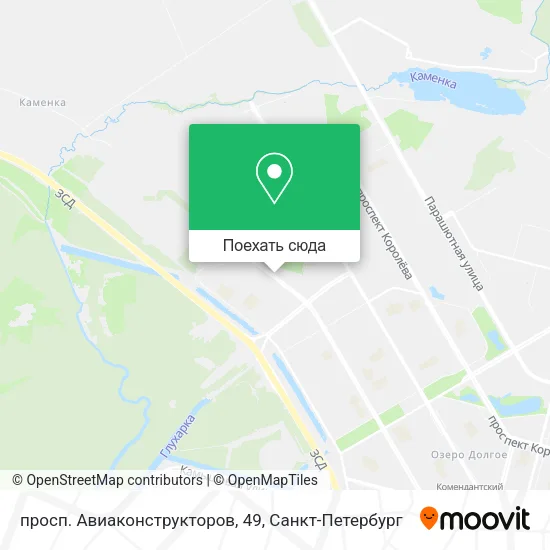 Карта просп. Авиаконструкторов, 49