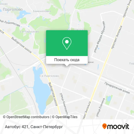 Карта Автобус 421