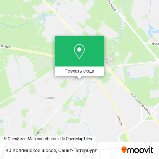 Карта 40 Колпинское шоссе