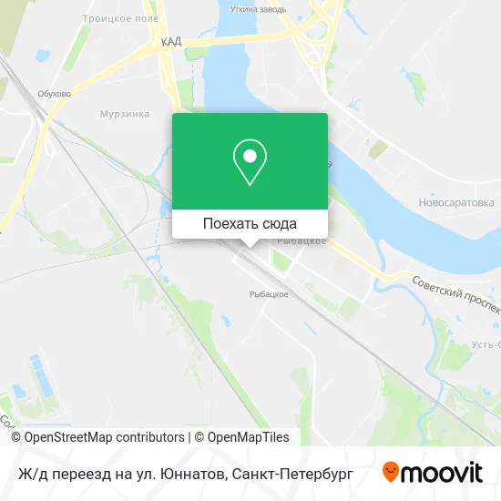 Карта Ж/д переезд на ул. Юннатов