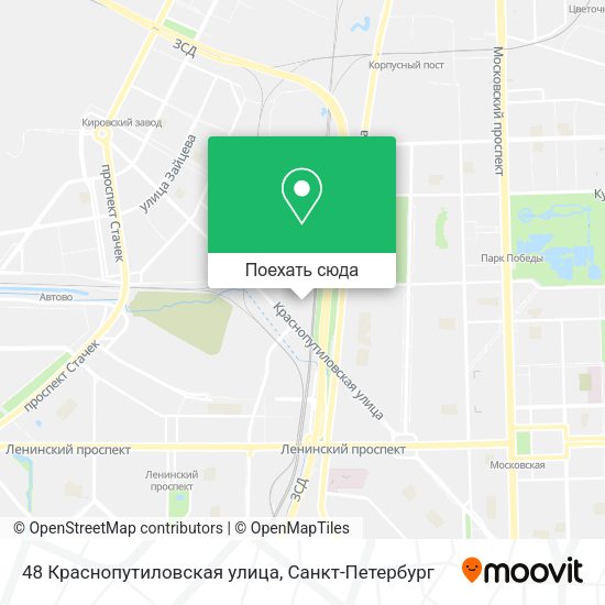 Карта 48 Краснопутиловская улица