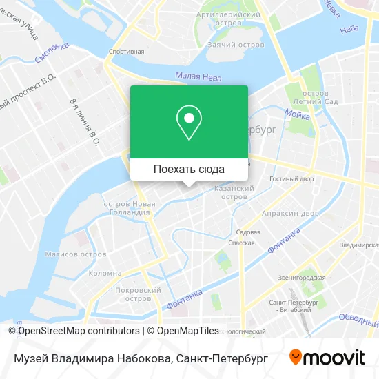 Карта Музей Владимира Набокова
