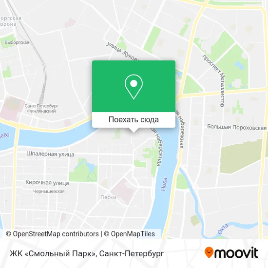 Карта ЖК «Смольный Парк»