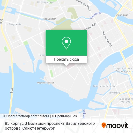 Карта 85 корпус 3 Большой проспект Васильевского острова