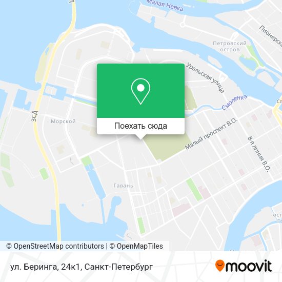 Карта ул. Беринга, 24к1