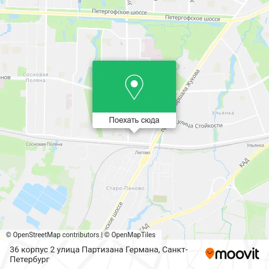 Карта 36 корпус 2 улица Партизана Германа