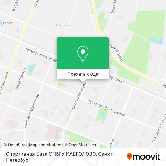 Карта Спортивная База СПбГУ КАВГОЛОВО
