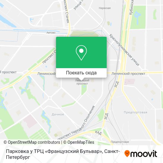 Карта Парковка у ТРЦ «Французский Бульвар»