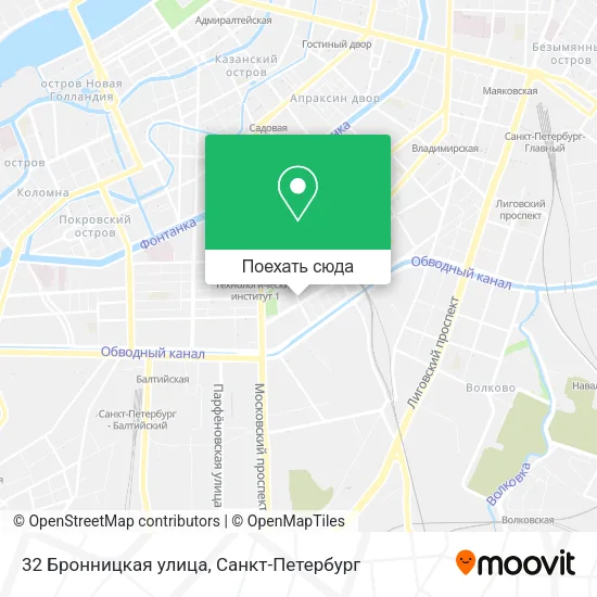 Карта 32 Бронницкая улица