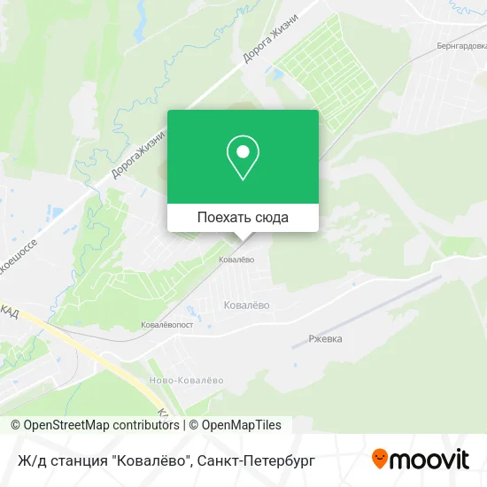 Карта Ж/д станция "Ковалёво"