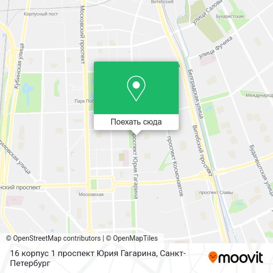 Карта 16 корпус 1 проспект Юрия Гагарина
