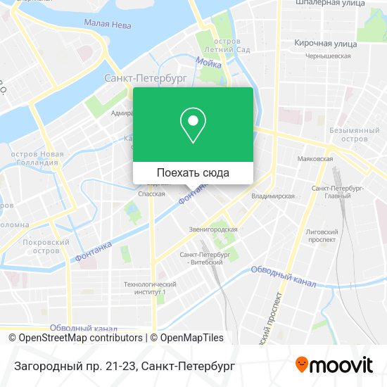 Карта Загородный пр. 21-23