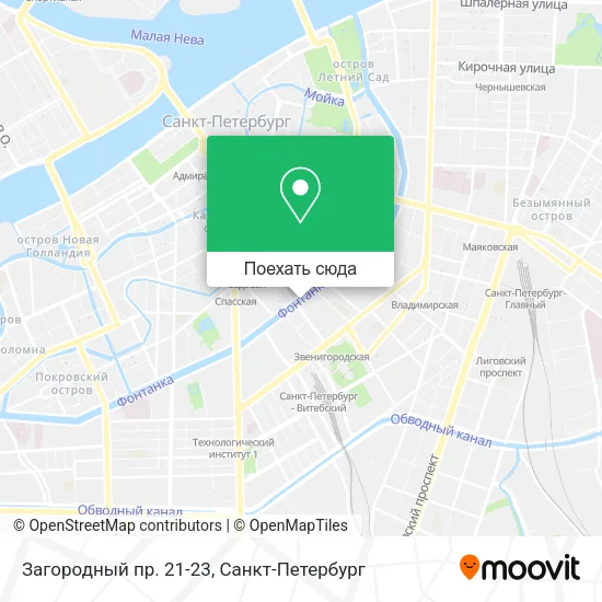 Карта Загородный пр. 21-23