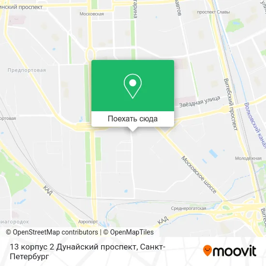 Карта 13 корпус 2 Дунайский проспект