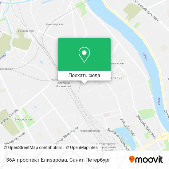 Карта 36А проспект Елизарова