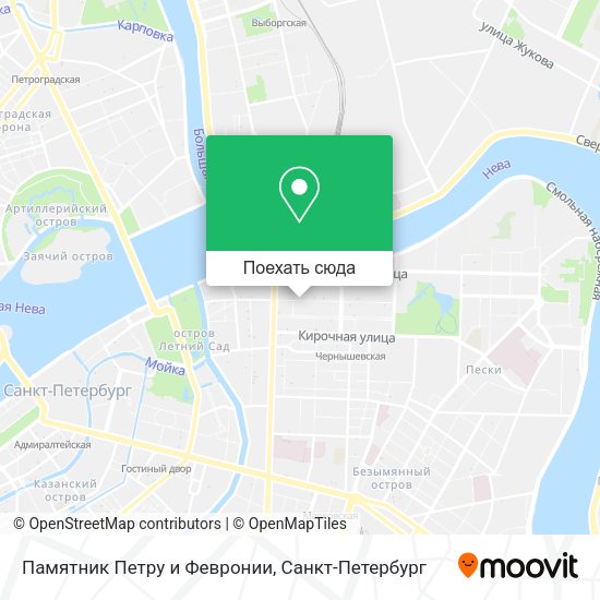 Карта Памятник Петру и Февронии