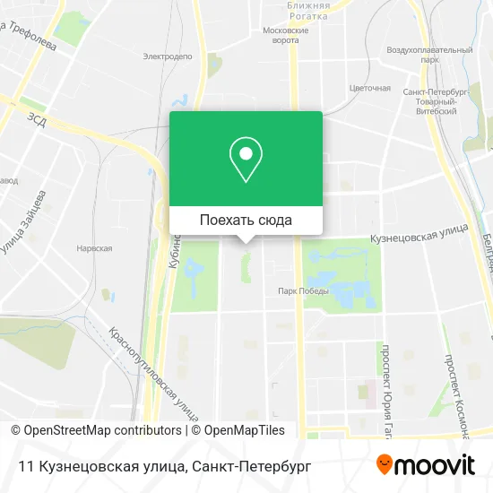 Карта 11 Кузнецовская улица