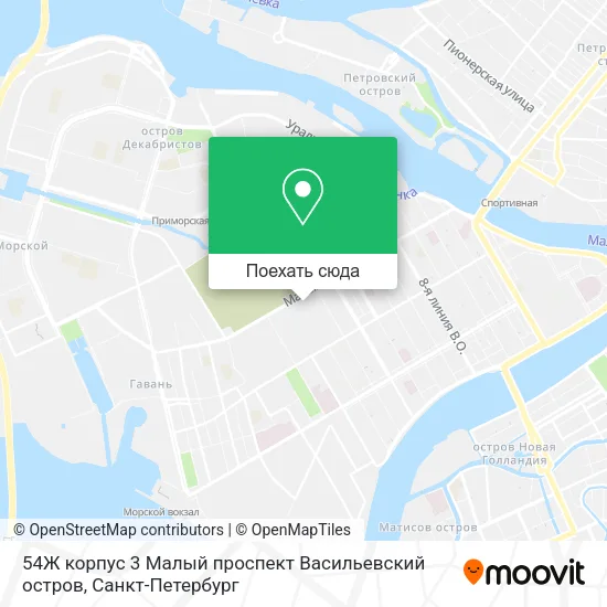 Карта 54Ж корпус 3 Малый проспект Васильевский остров
