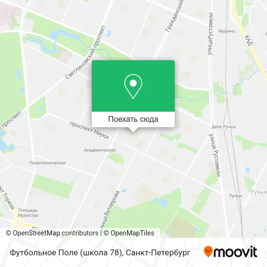 Карта Футбольное Поле (школа 78)