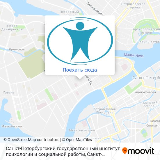 Карта Санкт-Петербургский государственный институт психологии и социальной работы