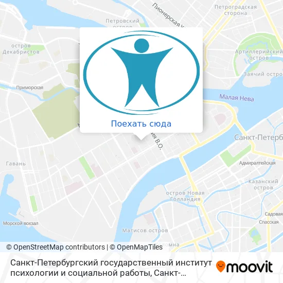 Карта Санкт-Петербургский государственный институт психологии и социальной работы