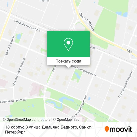 Карта 18 корпус 3 улица Демьяна Бедного