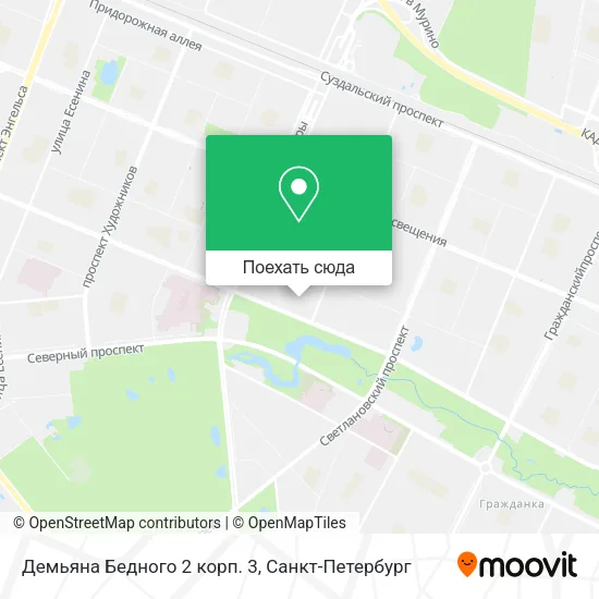 Карта Демьяна Бедного 2 корп. 3