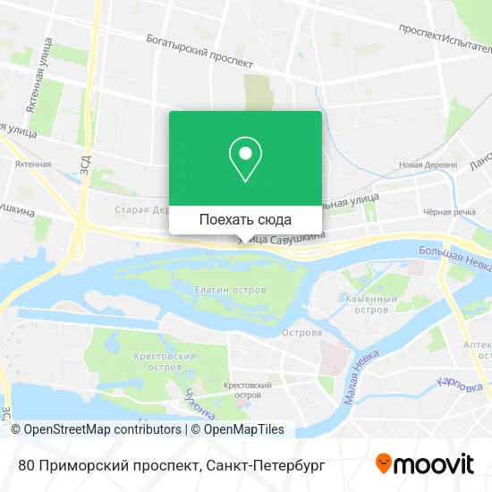 Карта 80 Приморский проспект