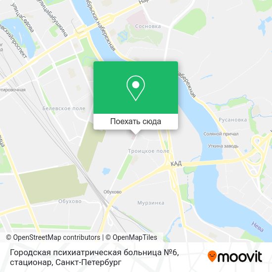 Карта Городская психиатрическая больница №6, стационар