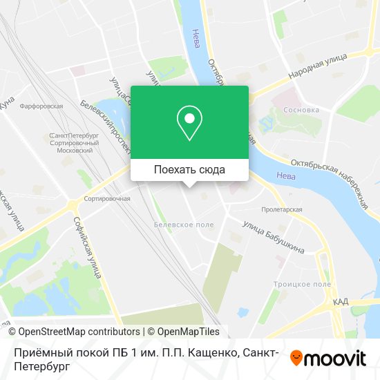 Карта Приёмный покой ПБ 1 им. П.П. Кащенко