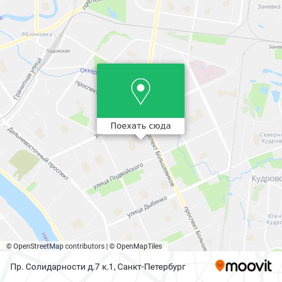 Карта Пр. Солидарности д.7 к.1