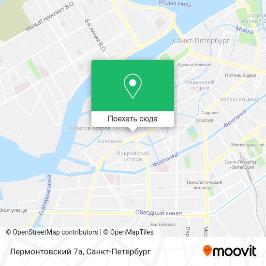 Карта Лермонтовский 7а