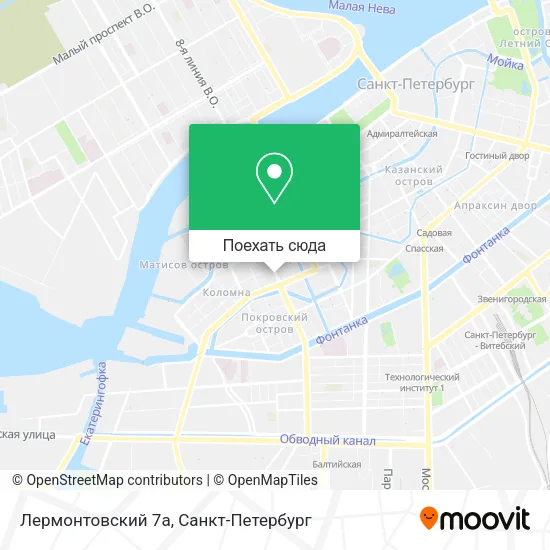 Карта Лермонтовский 7а