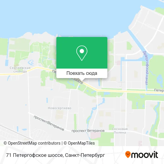 Карта 71 Петергофское шоссе