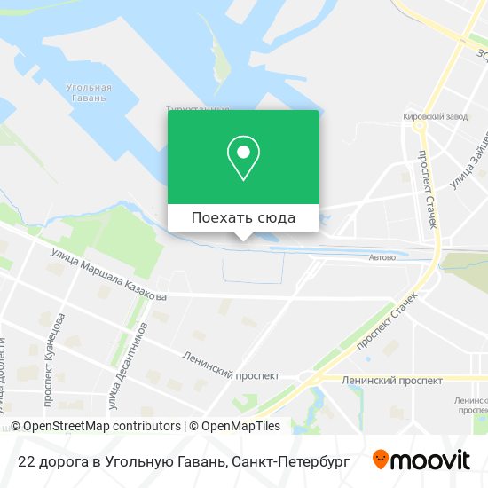 Карта 22 дорога в Угольную Гавань