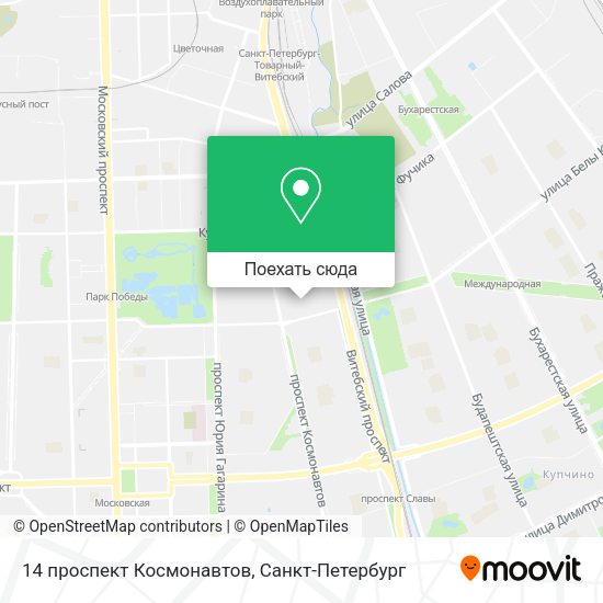 Карта 14 проспект Космонавтов