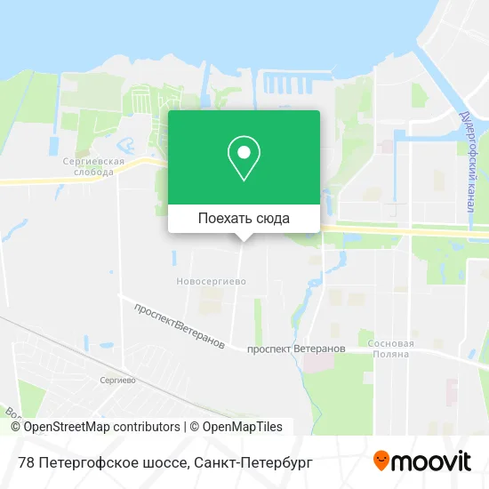 Карта 78 Петергофское шоссе