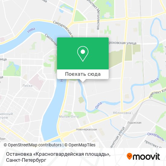 Карта Остановка «Красногвардейская площадь»