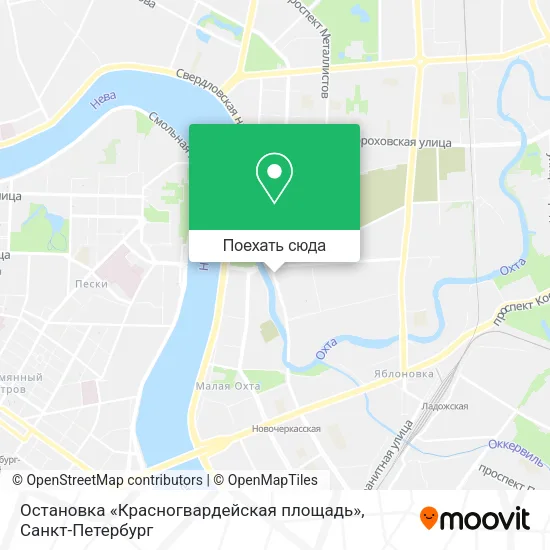 Карта Остановка «Красногвардейская площадь»