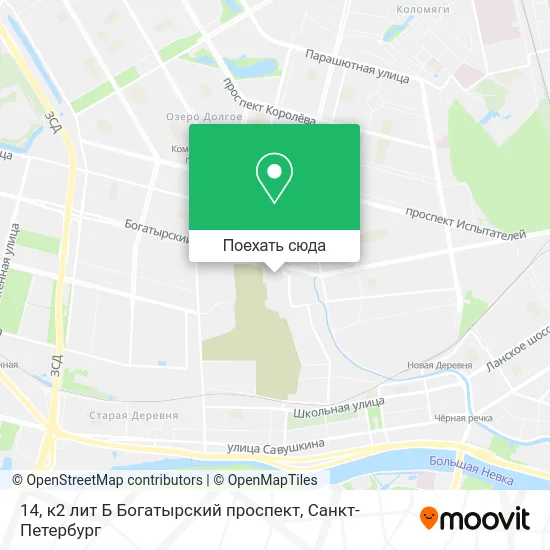 Карта 14, к2 лит Б Богатырский проспект