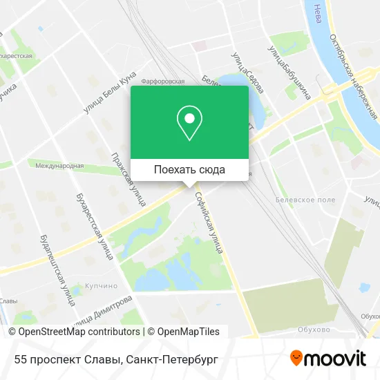 Карта 55 проспект Славы