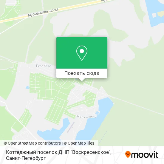 Карта Коттеджный поселок ДНП "Воскресенское"