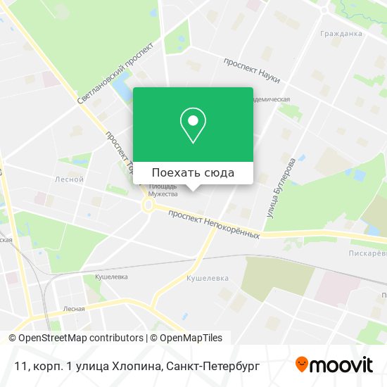 Карта 11, корп. 1 улица Хлопина
