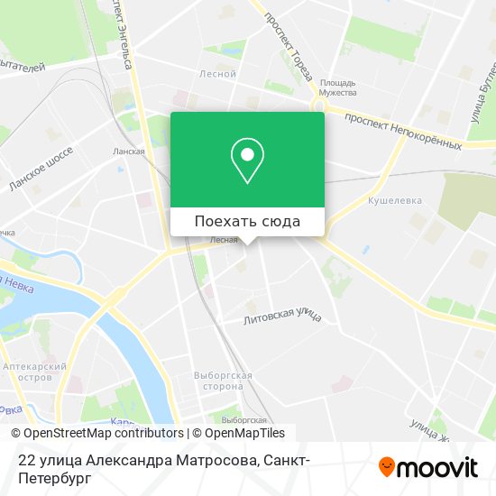 Карта 22 улица Александра Матросова