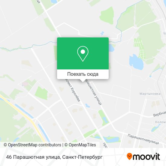 Карта 46 Парашютная улица