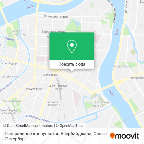 Карта Генеральное консульство Азербайджана