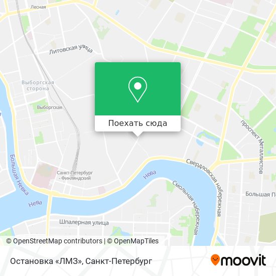 Карта Остановка «ЛМЗ»